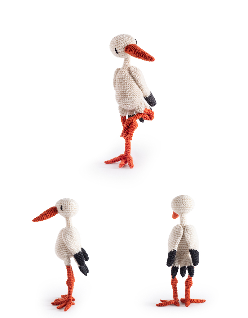 toft ed's animal ina the stork amigurumi crochet